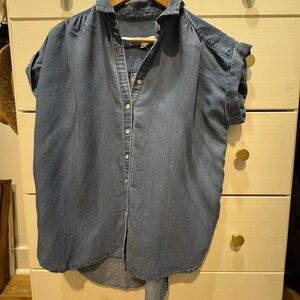 LOFT Indigo Short Sleeve Top